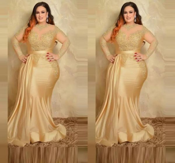 

plus size mother of the bride dresses with long sleeves gold lace high neck mermaid special occasion evening dress, Black;red
