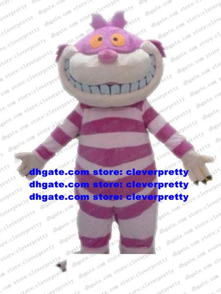 

cheshire cat kitten mascot costume cartoon character outfit suit circularize flyer professional speziell technical zx212, Red;yellow