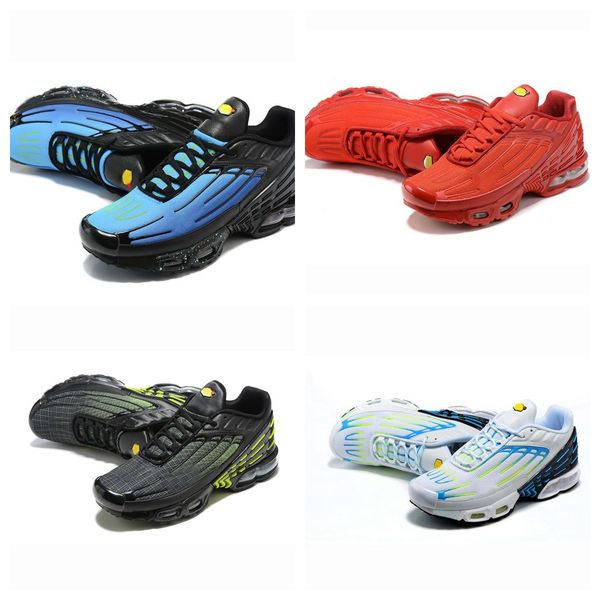 

with box designer tn plus 3 running shoes trainer designer shock absorbing 2023 sports sneakers triple boot sportswear training sneakers boo, Black