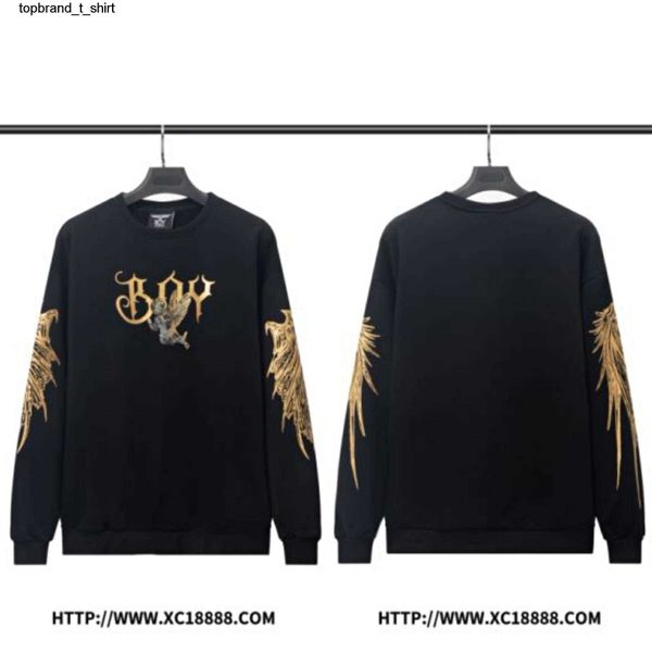 

men's hoodies designer sweatshirts boys winter fashion men's women's sweater wings lovers loose men's women's sweat, Black