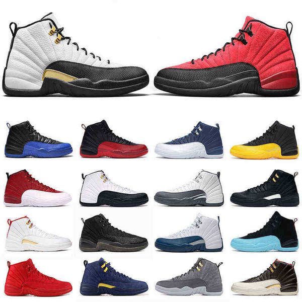 

men outdoor shoes jumpman 12s 12 royalty taxi utility grind dark concord reverse flu game playoff university gold indigo mens trainers, Black