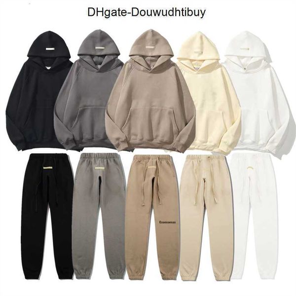 

new autumn designer mens hoodies essent spring men sweater of hoody esse pullover embroidery sweatshirt ess loose long sleeve hooded, Black