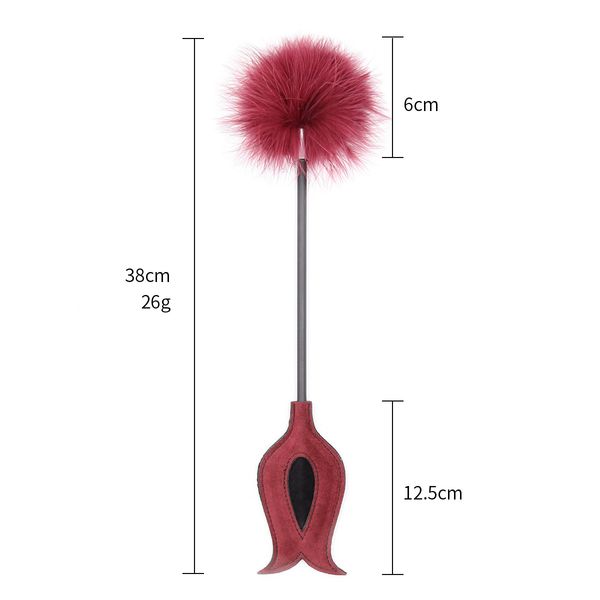 

costumes 38cm flirt clit tickler whip bird feather toy product bdsm bondage fetish slave spanking paddle sm for couple game t, Black