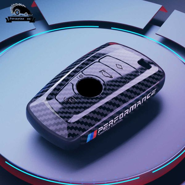

car key new carbon fiber pc car smart key fob case skin cover for bmw 3 4 5 series 320i 530i 550i f20 f21 f30 f31 f25 f01 f02 keychain t2211