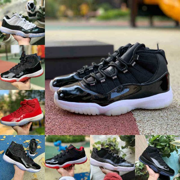 

basketball shoes midnight navy space jam gamma blue low columbia white red designers new jubilee bred high 11 11s mens, Black