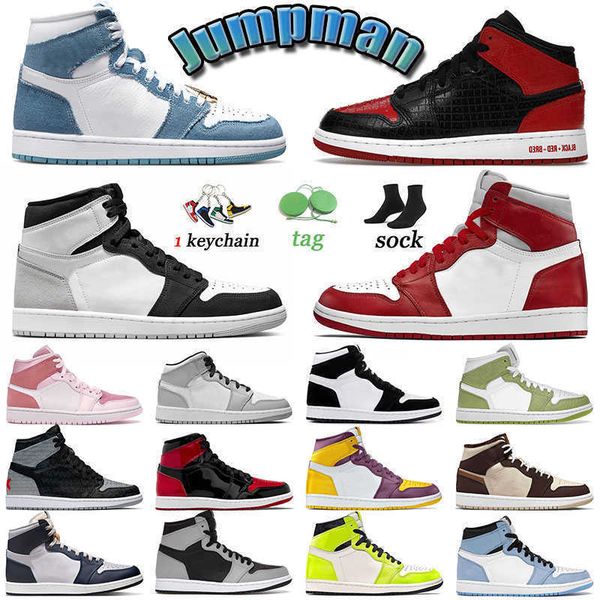 

jumpman basketball shoes 1 trainers cream dark chocolate 1s mid visionaire stage haze green python patent bred text chenille sneakers ksq5, Black;white
