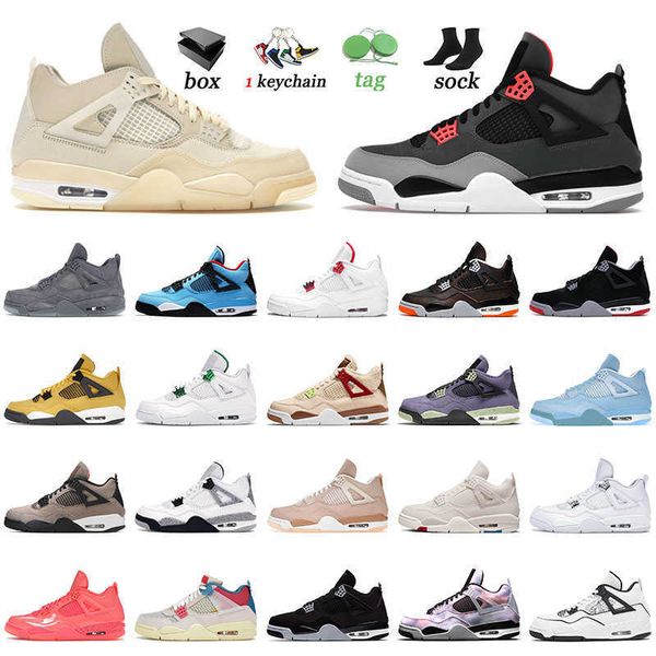 

jorda 4 4s iv jumpman jorden retro basketball shoes infrared sail taupe haze off mens women cactus jack white oreo sports trainers with 0nz3