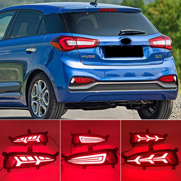 

2pcs led reflector lamp for hyundai i20 2018 2019 rear fog lamp bumper light brake turn signal reverse light