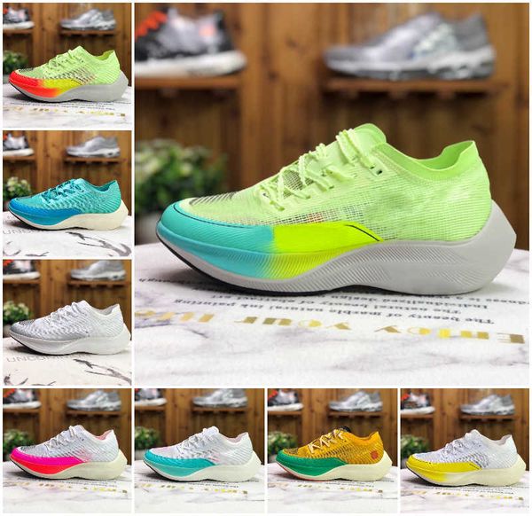 

og 2022 fashion zoomx vaporfly next% 2 womens mens running shoes glacier blue aurora green ekiden be true volt white metallic silver waterme, Black
