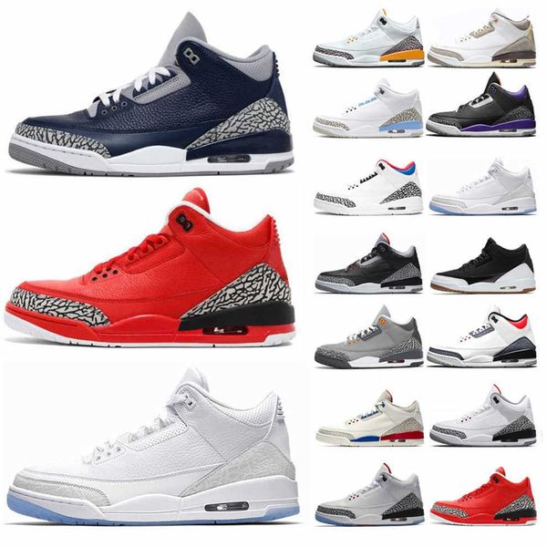 

basketball shoes cool trainers sports shoe navy rust pink racer blue fire red midnight navy georgetown black cement court purple 3 jumpman, Black;white