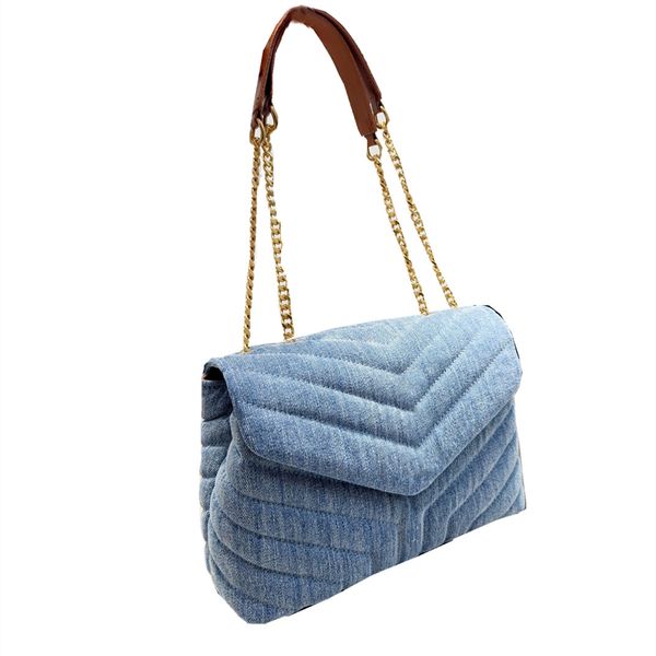 

2022women's shoulder bag new denim retro cloud style designer chain bag practical and versatile