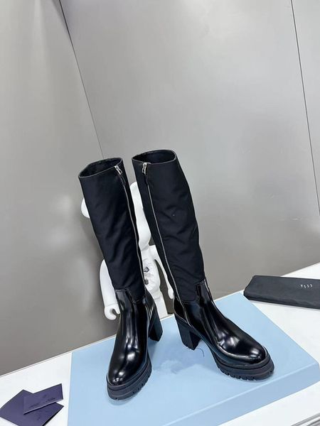 

black brown leather woman knight boots gold embellished winter autumn runway roman fashion 0713