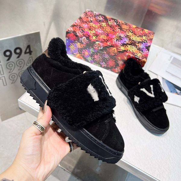 

designer boots paris luxury brand boot woolen boots genuine leather martin ankle booties winter woman short boot sneakers trainers slipper s, Black