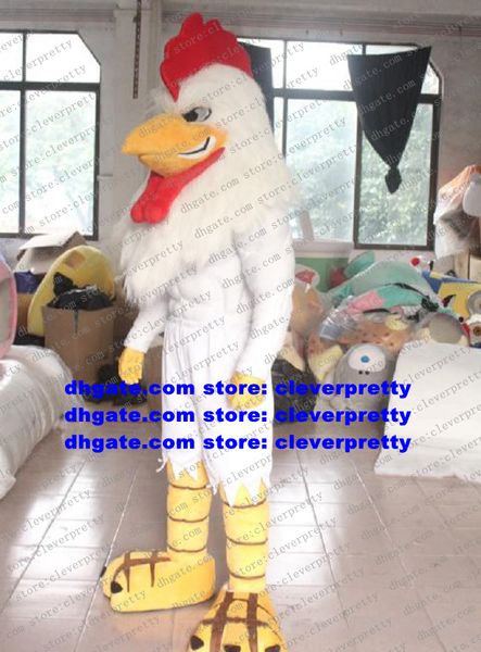 

white mascot costume gamecock game fowl fighting cock rooster chicken chook character graduation party grad night zx1239, Red;yellow