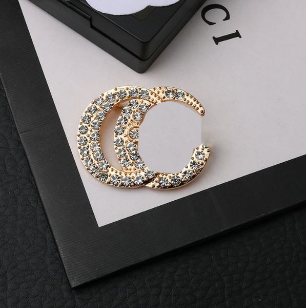 

luxurys desinger brooch women rhinestone pearl letter ggity brooches suit pin fashion jewelry sweater decoration accessories, Gray
