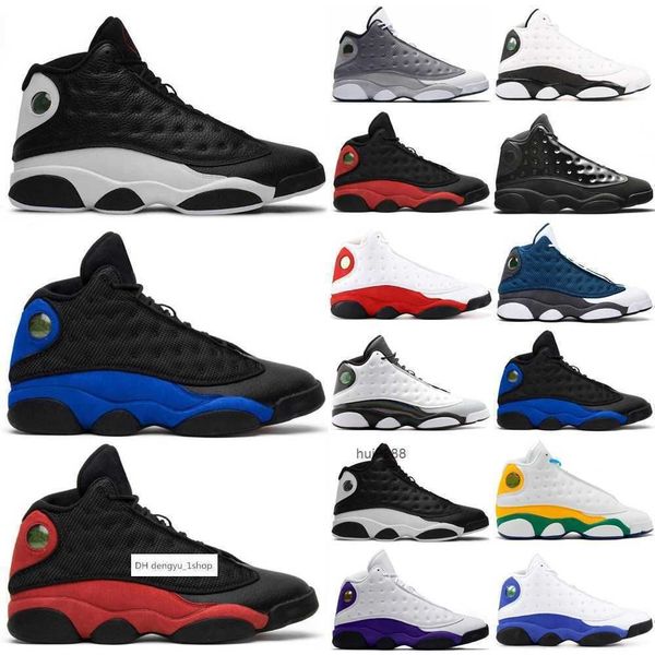 

basketball shoes 's sneakers men sports trainer red flint hyper royal soar green chicago chaussures jumpman 13 13s men s, Black