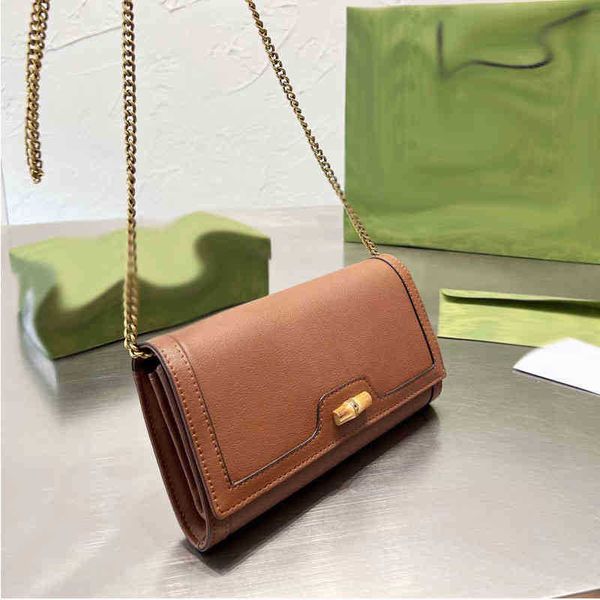 

shopping bags luxury shoulder chain clutch bamboocrossbody women purse classic all-match leather designer crossbody wallet female purses 230