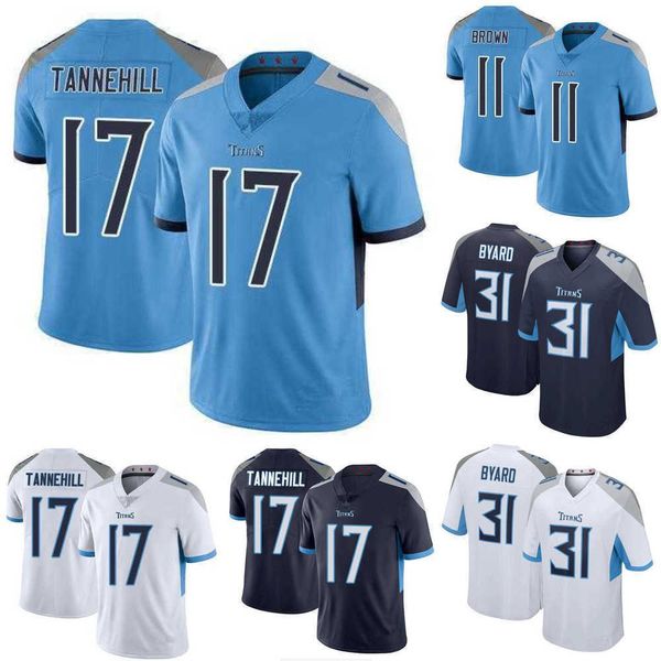 

football jerseys tennessee''titans''men women youth 22 derrick henry 2 draft julio 11 aj brown 31 kevin byard 17 ryan ta, Black;red