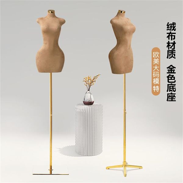 

2023 full female cloth ladies mannequin body large women dress europe america clothes model e040, Khaki