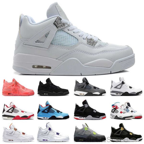 

4s 4 black cat shoes black orange men women jumpman sneakers 36-47
