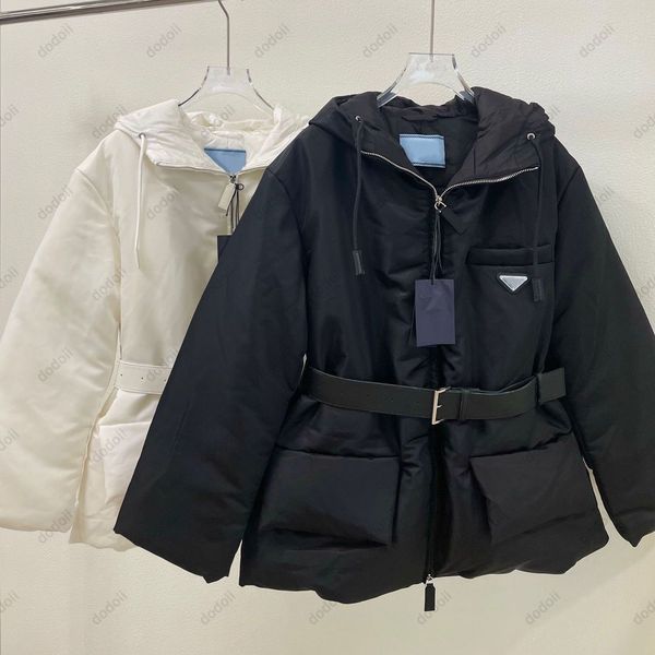 

winter women's down parkas outerwear coats women mid-length coat jacket female parka hooded fashion puffy duck downs fashion essential, Black