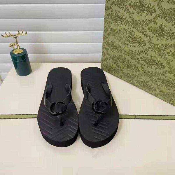 

family 2022 g sprin and summer herrinbone slippers double clip foot beach women's are necary for holiday, Black