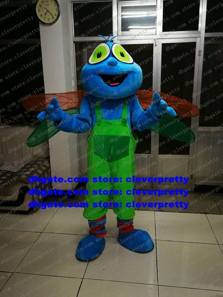 

mascot costume dragonfly fly mosca glowworm fireworm firefly insect cartoon character do the honours world exposition zx1478, Red;yellow