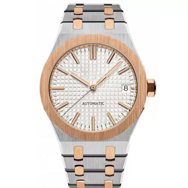 

mens watch automatic mechanical movement men watches sapphire crystal waterproof stainless steel transparent back male283u, Slivery;brown