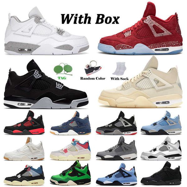 

mens womens jorden 4 4s jumpman basketball shoes jorda jorden4s military black cat white oreo cactus jack manila toro sail bred red thunder