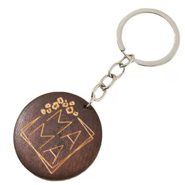 

amazon wooden keychain round car bag pendant diy personalize key ring party gift, Silver
