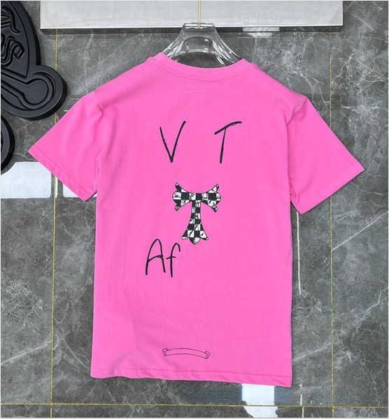 

2022 mens classic t shirt fashion ch highs quality brand letter sanskrit cross pattern sweater t-shirts designers pullover cotton tshirts w, White;black
