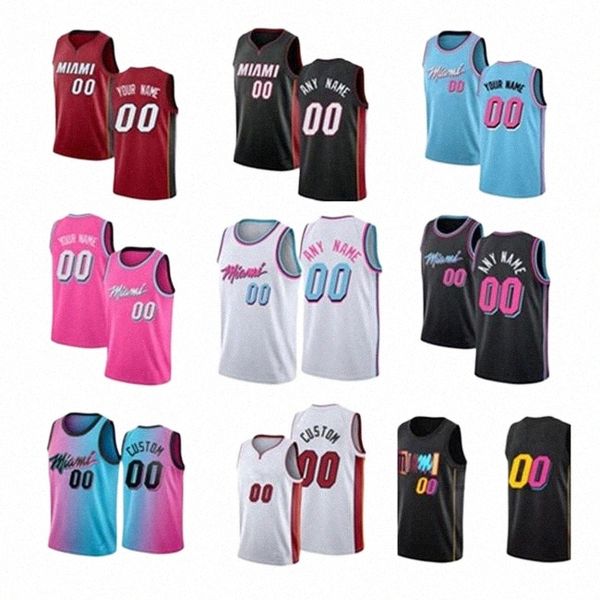 

75th custom jersey miami''heat''men women youth gabe 2 vincent omer 77 yurtseven caleb 16 martin dwyane 3 wade basketbal, Black