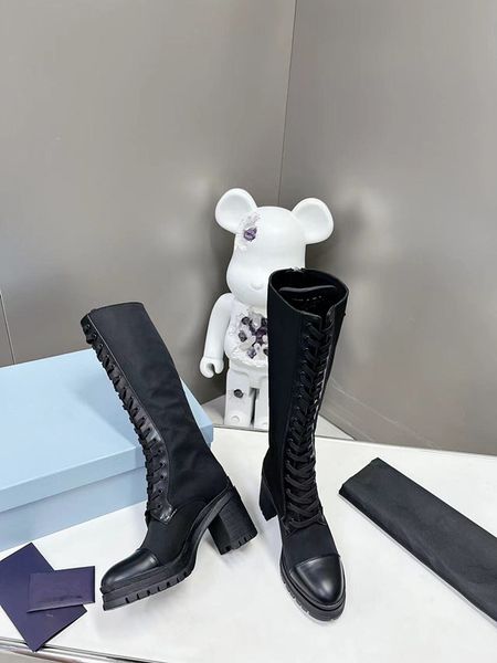 

chelsea boots half boot high shoes knight boots new black leather ankle platform slip-on round flat booties chunky luxury designer for women