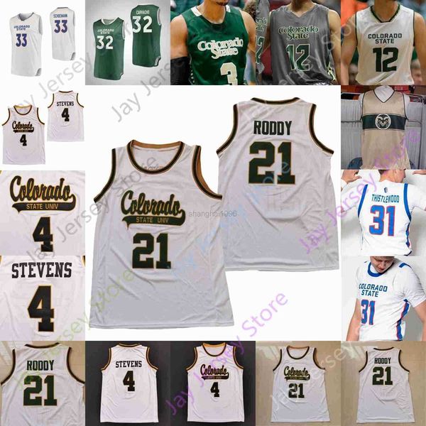 

college basketball wears custom 2023 colorado state basketball jersey ncaa isaiah stevens nico carvacho david roddy adam thistlewood kendle, Black