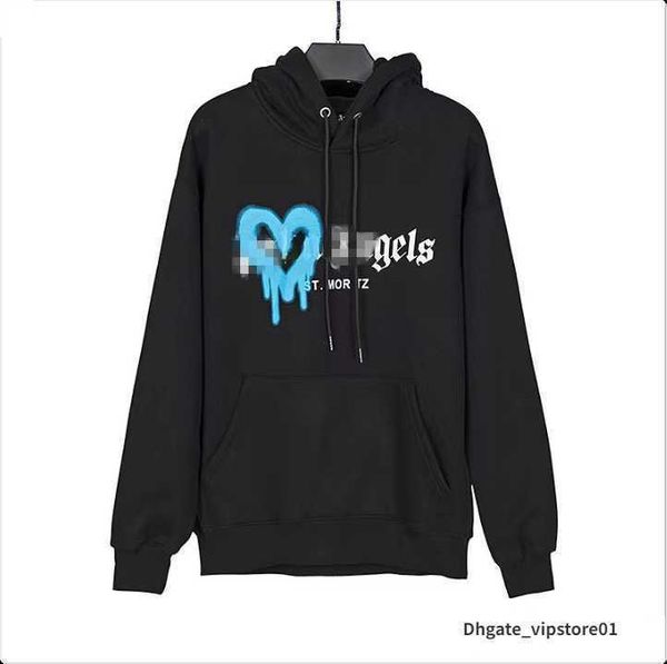 

designer palms mens womens hoodies fleece and terry pullover hooded angles fashion brand designers loose sweatshirt lovers clothes clothing, Black