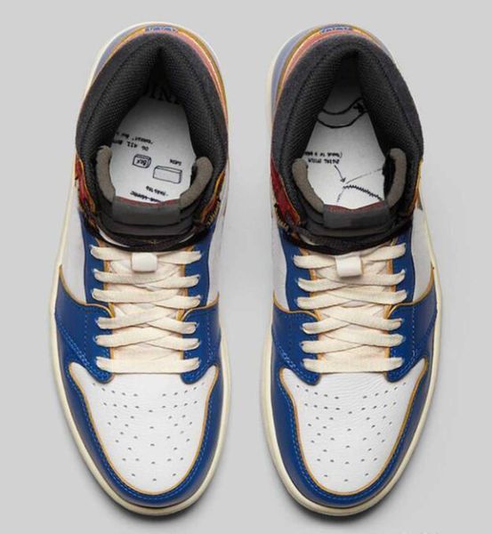 

shoes high qaulity union la x 1 high og nrg white storm blue varsity red wolf grey men 1s sneakers