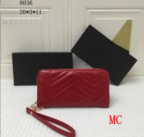 

women designer marmont wallets canvas leather zipper love purses lady ladies long coin purse classical card holder card passport, Red;black
