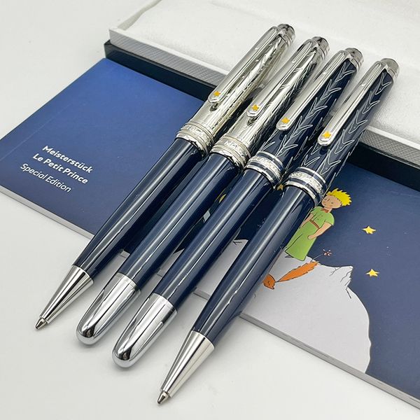 

rollerball ballpoint fountain pen little prince 163 dark blue luxury stationery with serial number, Blue;orange