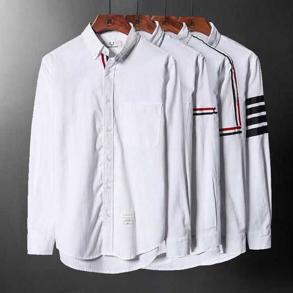 

luxury brand shirts thoms brownns blouse designers tb shirt fashion college style and female long sleeve white coat men's wear business, White;black