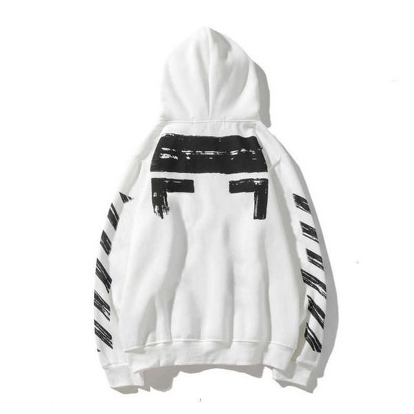 

off fleece hoodies classic mens loose offs sweatshirts fashion brand hoodie designers luxury pullover back oil paint arrow x men women t shi, Black