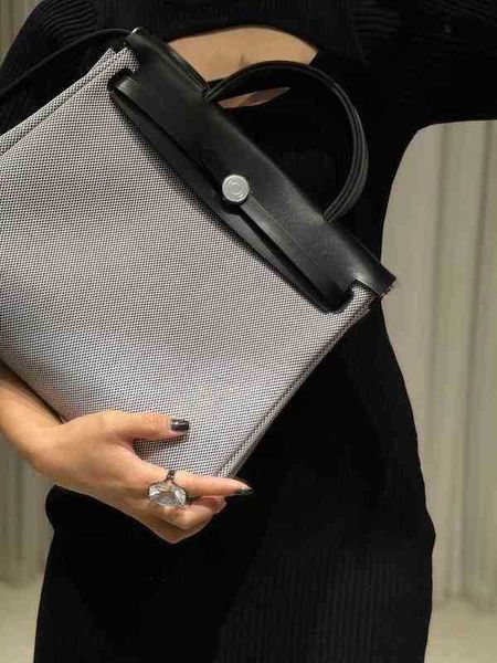 

herbag h ermes herbag women's panda exclusive 31cm waterproof messenger single shoulder bag cowhide patchwork portable fashion v7g4