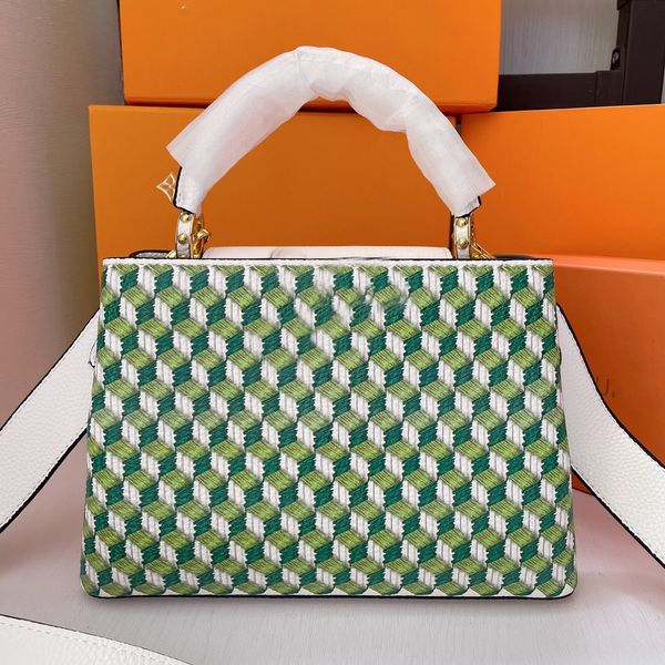 

luxury brand single shoulder bag designer retro geometric color leather material women's new handbag fashion multi-functional large cap