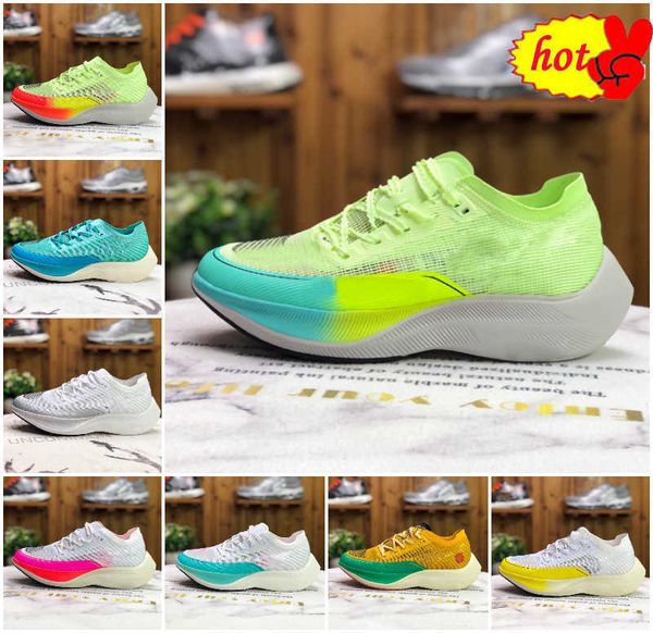 

2022 fashion zoomx vaporfly next% 2 womens mens running shoes glacier blue aurora green ekiden be true volt white metallic silver watermelon, Black