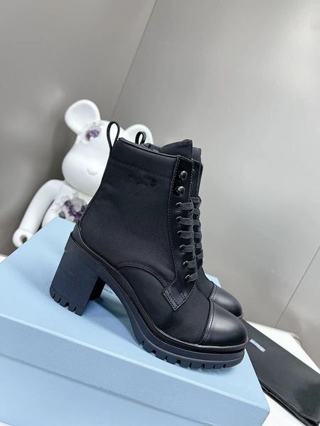

fashion women martin boots stitching knitted elastic stockings boots high-heeled short boot autumn winter square toe 0713, Black