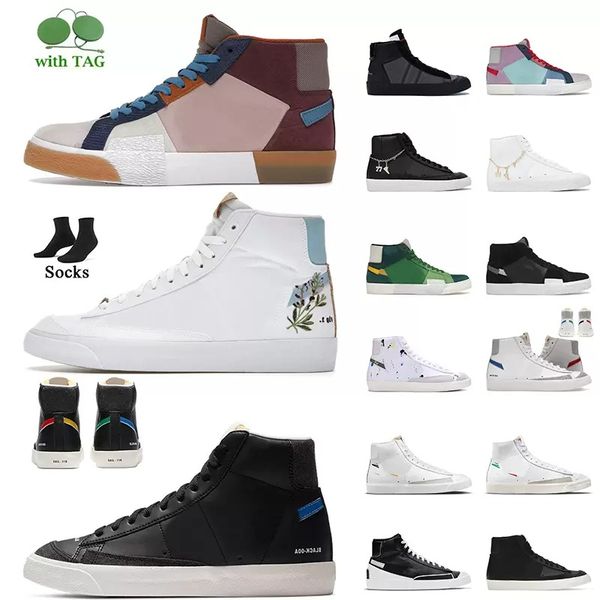 

casual shoes blazer mid 77 vintage jumbo blazers og black white red dark indigo pine green summit arctic punch mens trainers low men women d