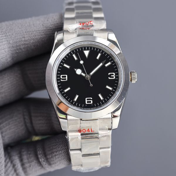 

luxury air mens watch king 40mnm selling stainless steel sapphire glass mirror automatic mechanical wristwatches sky standard for successful, Slivery;brown