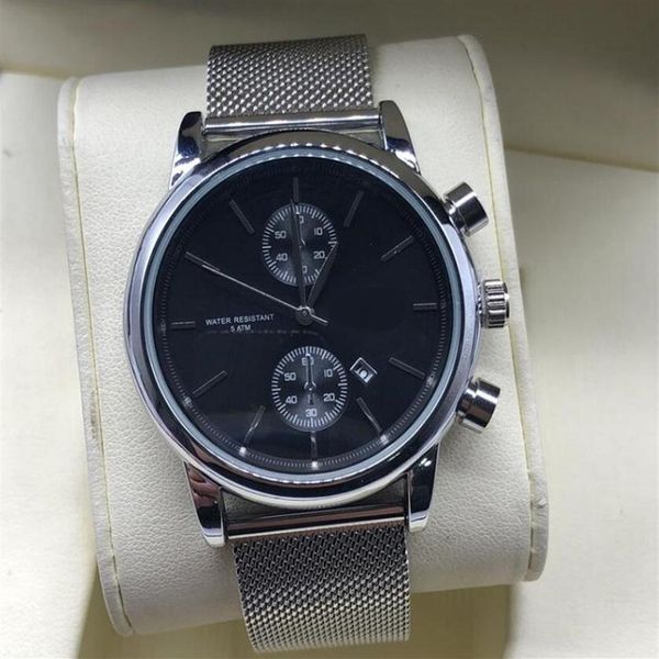 

fashion quartz time watch men casual military sports wristwatch stainless steel mesh strap male clock famous designer relogio 2025, Slivery;brown