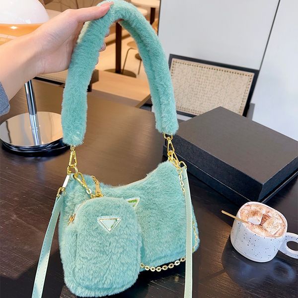 

luxury designer bag women fashion shoulder tote bag crossbody portable purses totes purse handbag 3-piece handbags womens plush cross body w