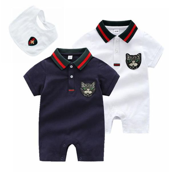 

baby rompers clothes jumpsuit 100 cotton newborn romper infant toddler bib for kids boys girls clothing8608634, Blue