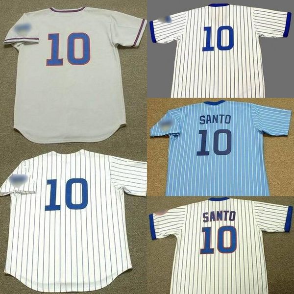 

chicago 10 ron santo baseball jersey men youth women stitched s -4xl, Black